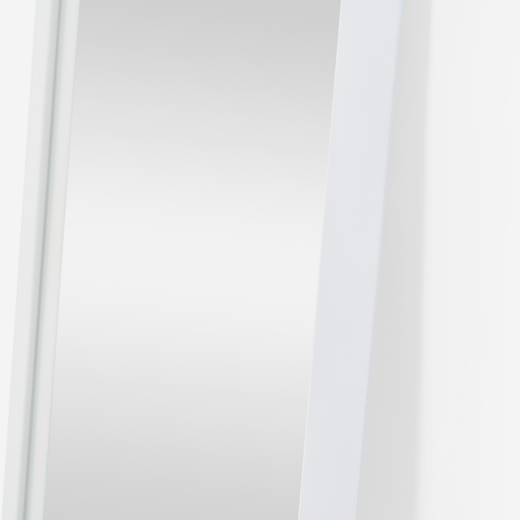 Slimline Deep Frame Standing Mirror - White