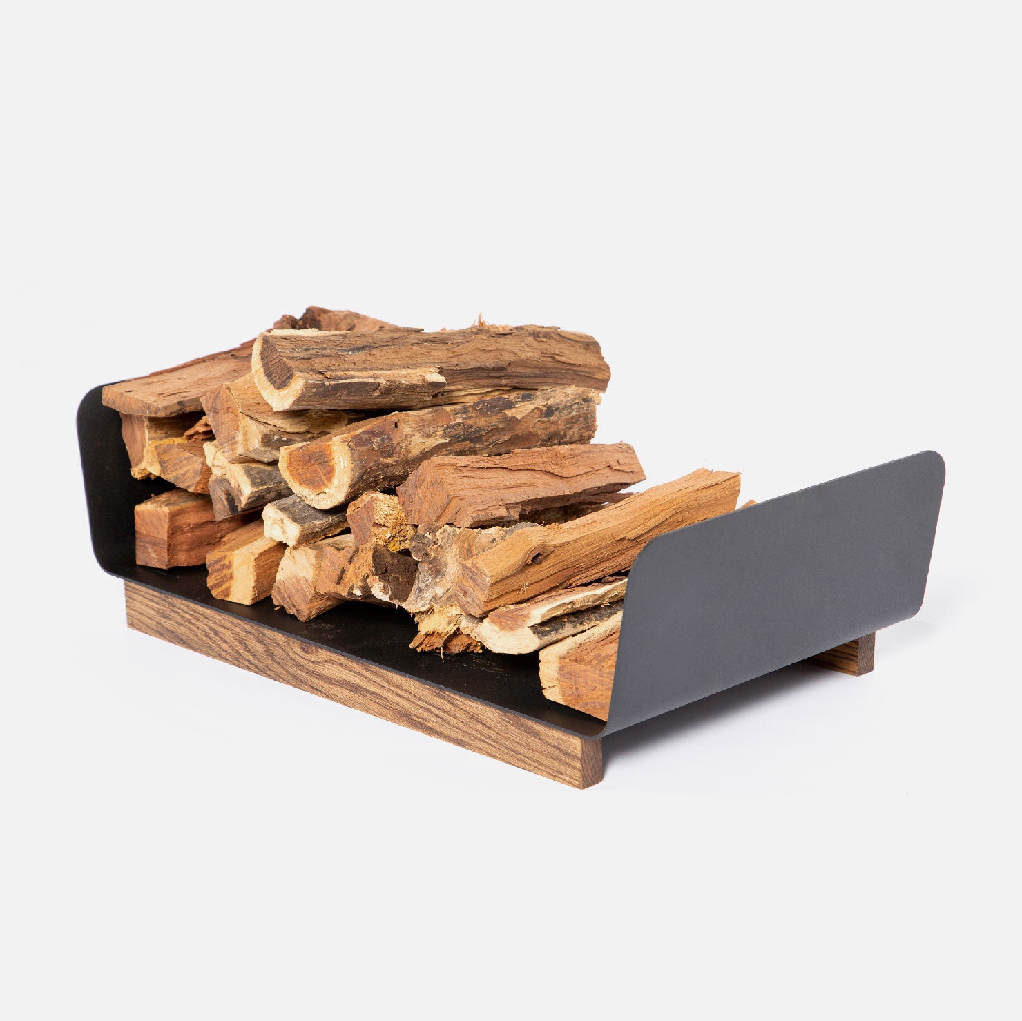 Arlo Fire Wood Holder - Wooden Base