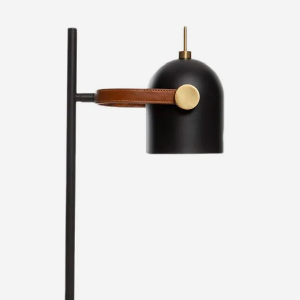 Leather Bound Desk Lamp - Tall