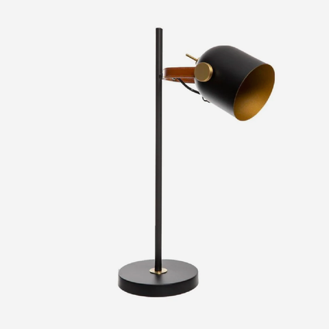 Leather Bound Desk Lamp - Tall