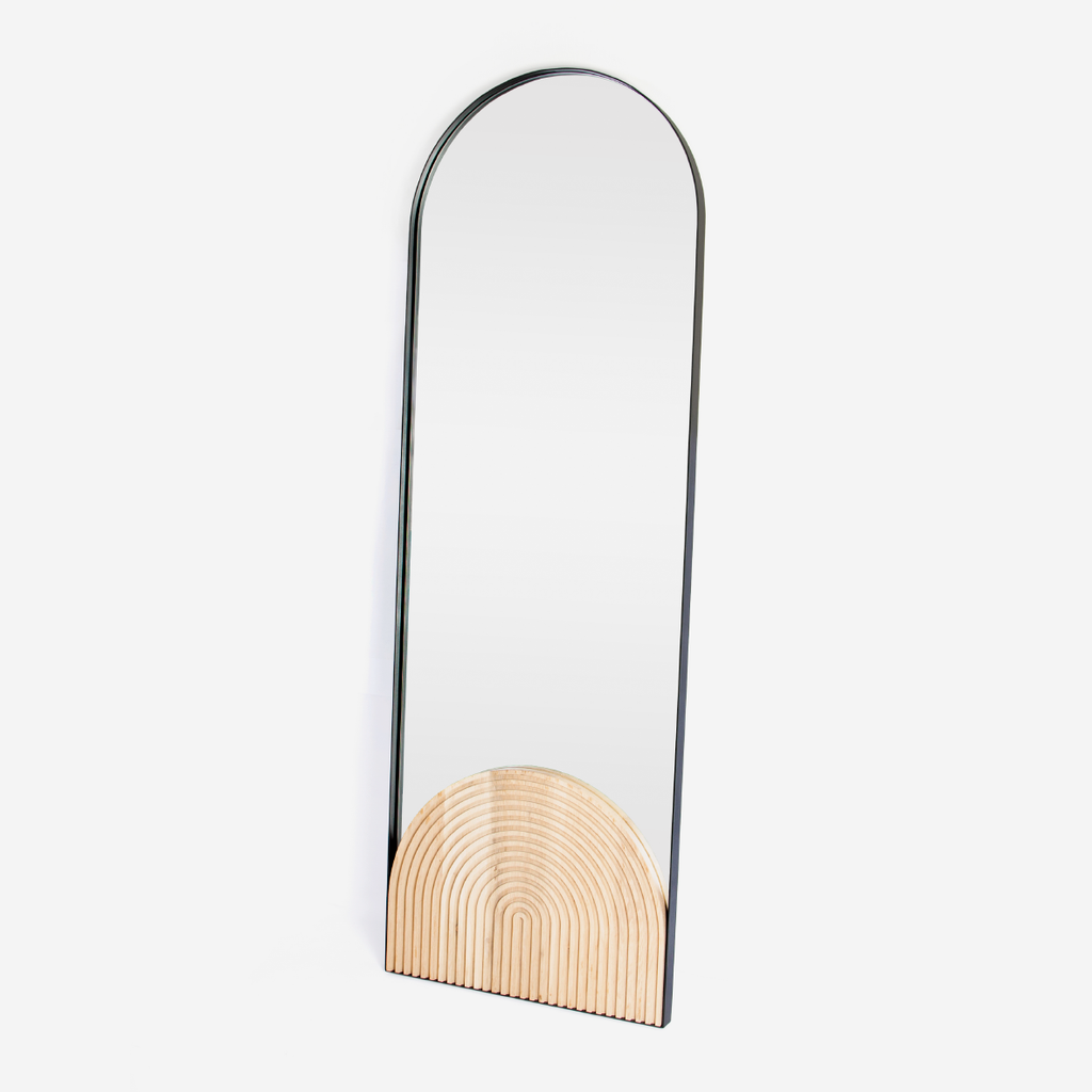 Afro Scandi Archway Leaning Mirror - Natural