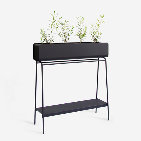 Ava Barrel Planter - Black