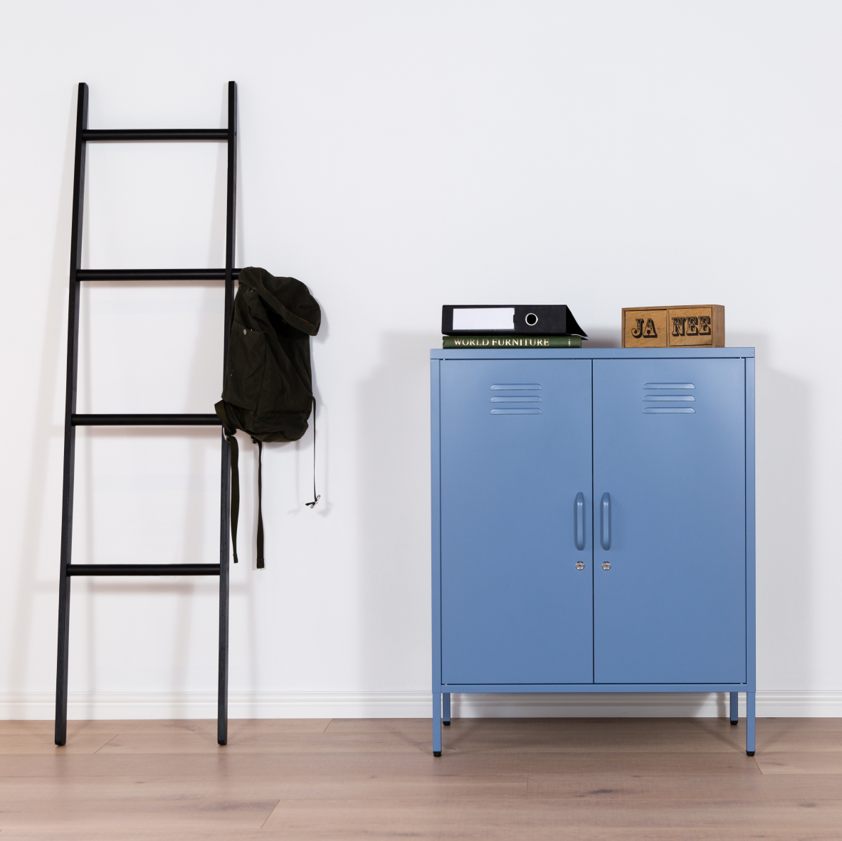 Popstrukt Sugar Cube Cabinet - Pigeon Blue