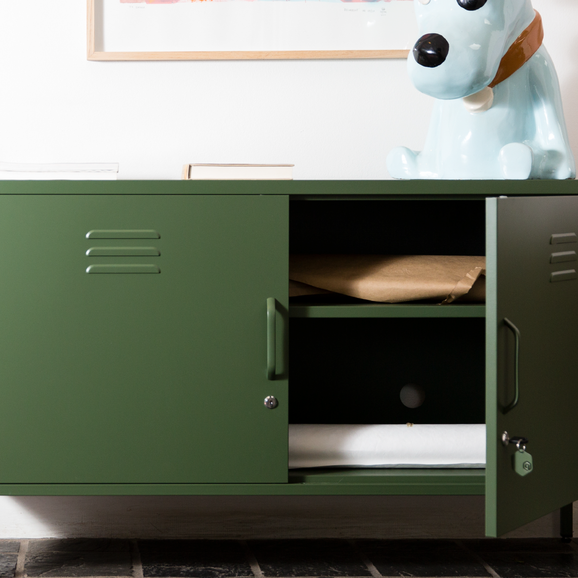 Popstrukt Sugar Cube Media Unit - Dark Olive