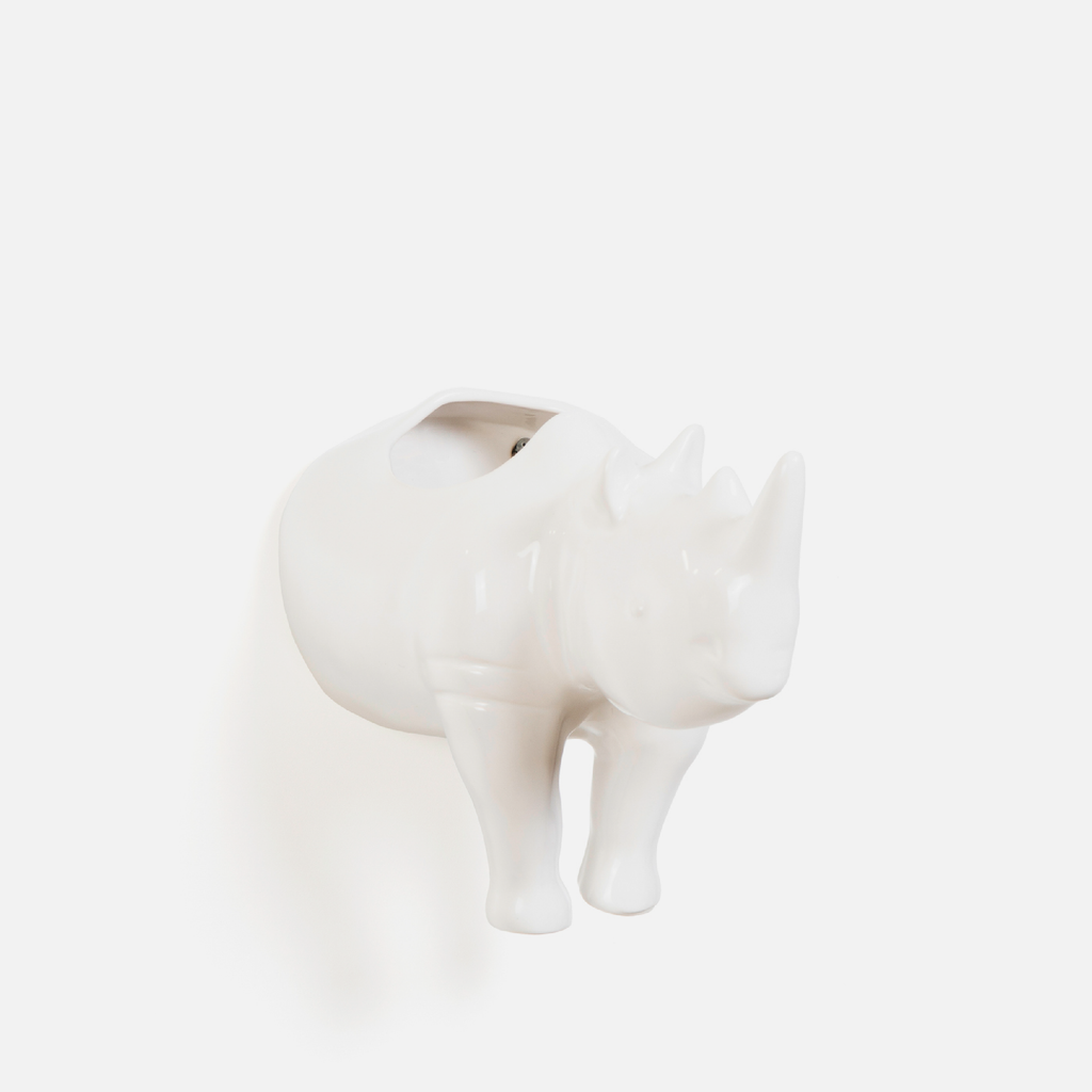 Rhino Wall Planter - Horn